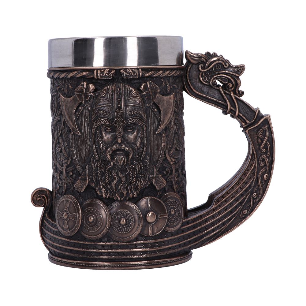 Bronze Drakkar Viking Tankard 15cm